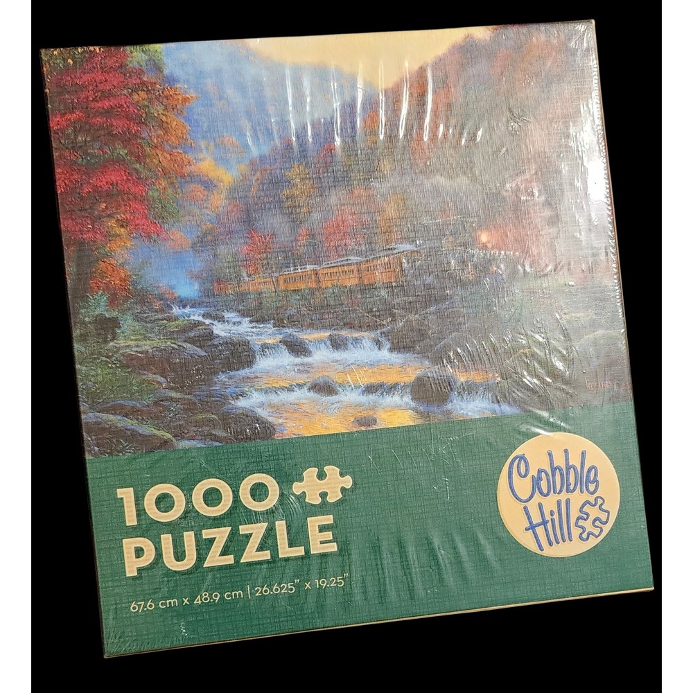Sealed Cobble Hill Country Bridge 1000 Piece Jigsaw Puzzle Fall Autumn Scenery